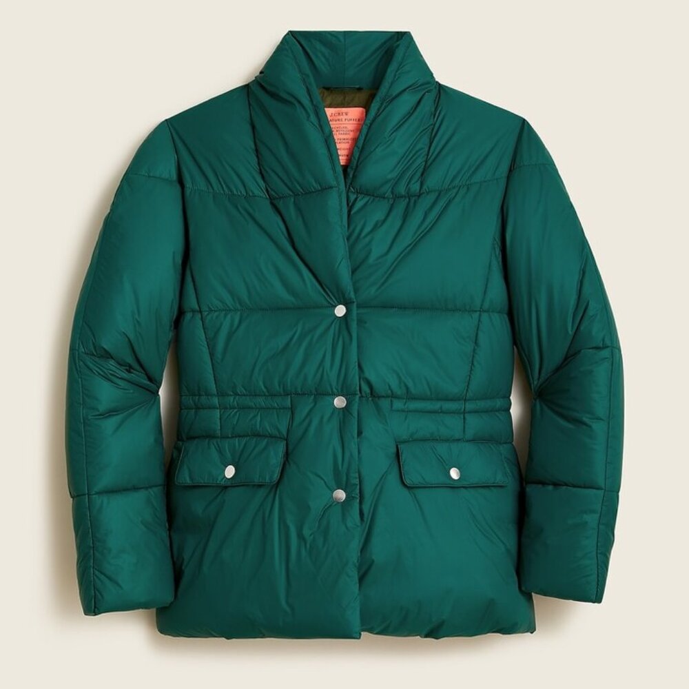 J. Crew Alps Signature Puffer Jacket Spruce Green sz L
